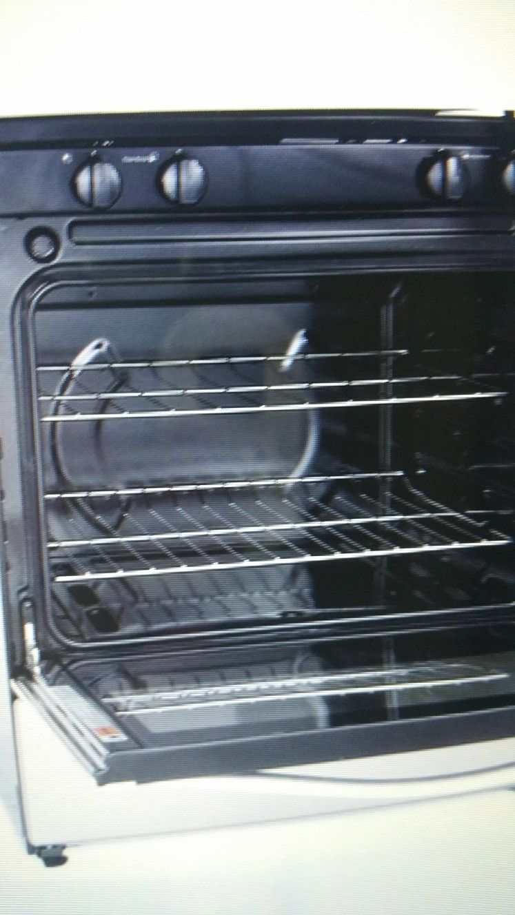 NEW GAS STOVE, WHIRLPOOL STAINLESS, BLACK. OVEN RANGE 4 BURNERS - photo 4