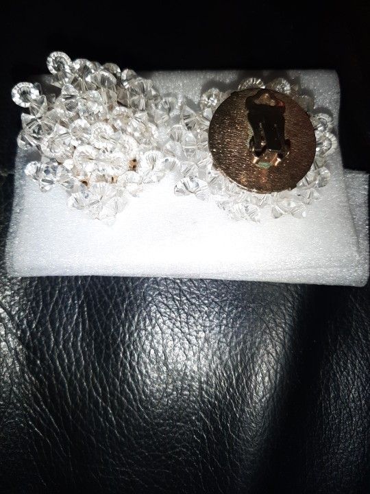 Cluster Diamond Style Earrings, Clip On, Close only - photo 4