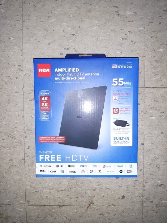 New SEALED AMPLIFIED FLAT HDTV ANTENNA