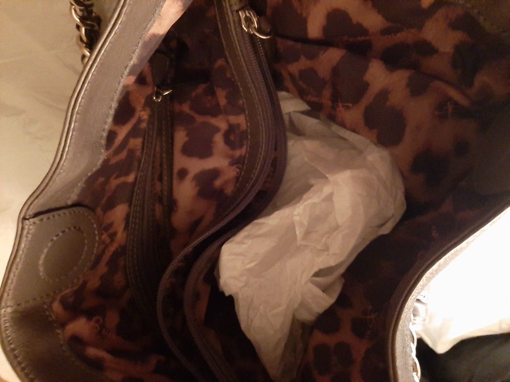 New Gray Leather Shoulder Bag Purse by B. Makowsky - photo 4