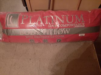 New 2 pieces, Body Pillow & Pink Pillowcase 51" Long, $40 Tag