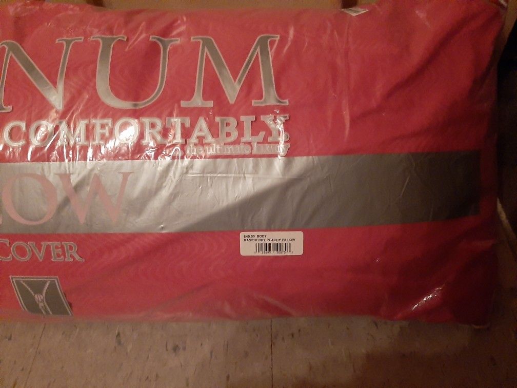 New 2 pieces, Body Pillow & Pink Pillowcase 51" Long, $40 Tag - photo 3