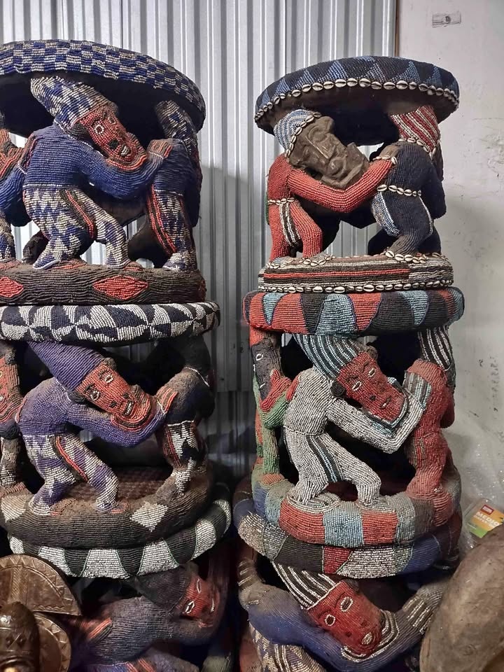 Bamileke Royal Beaded Stool