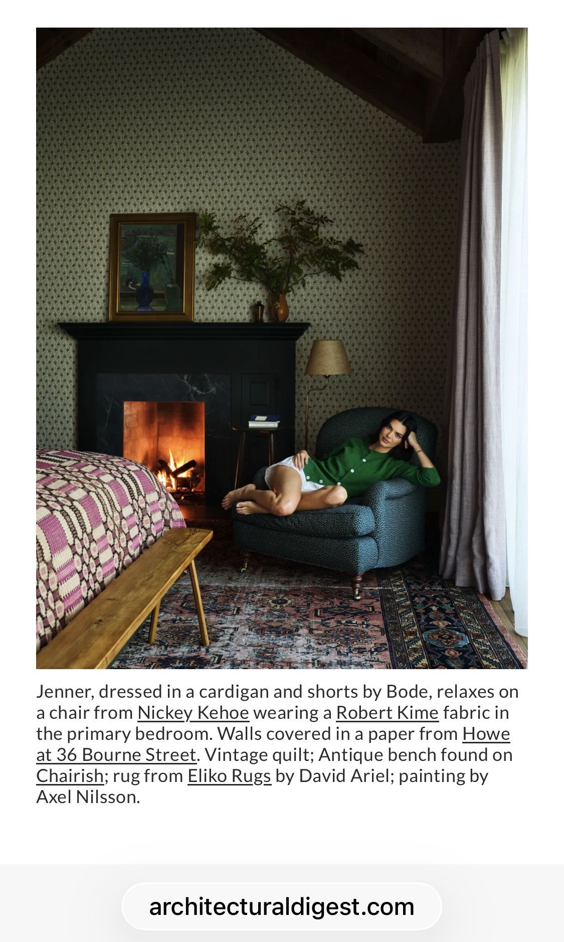 Vintage Granny-Chic Green Accent Chair - photo 4