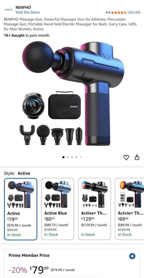 RENPHO Active Massage Gun with Case - photo 4
