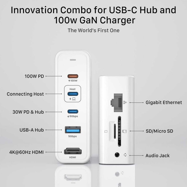 INVZI Docking Station & 100W GaN USB-C Charger