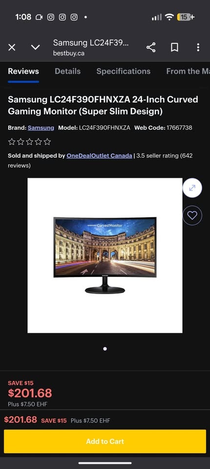 Samsung FHD Curved Monitor 24 inch - photo 4