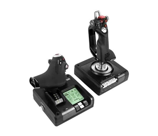 Logitech X52 Pro HOTAS with Desk Mounts