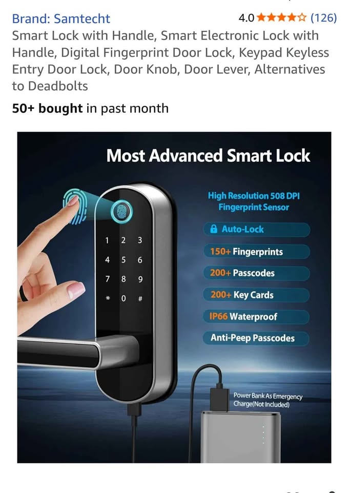 Brand New Sealed Pack Masgety Keyless Entry Door Lock - photo 3