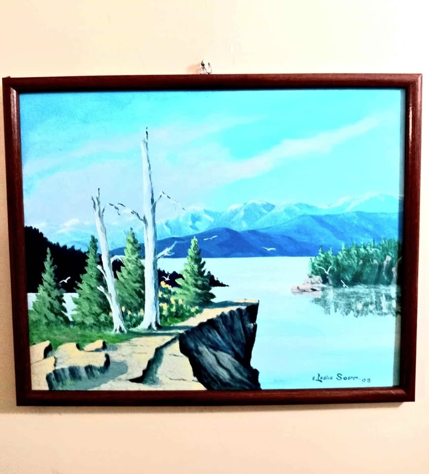 Free delivery. Oil Painting, Framed, Signed. 22"x18" $35.