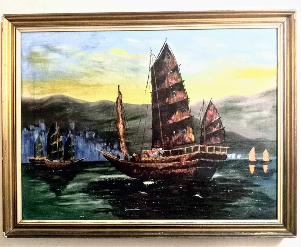 Century-old original oil paintings, framed, signed. 27x21 inches