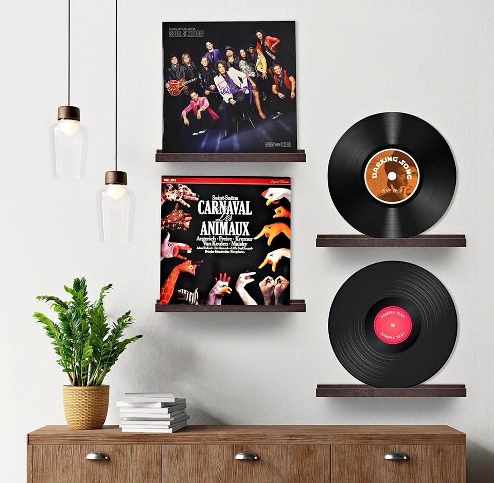 Set of 8 record / vinyl shelves