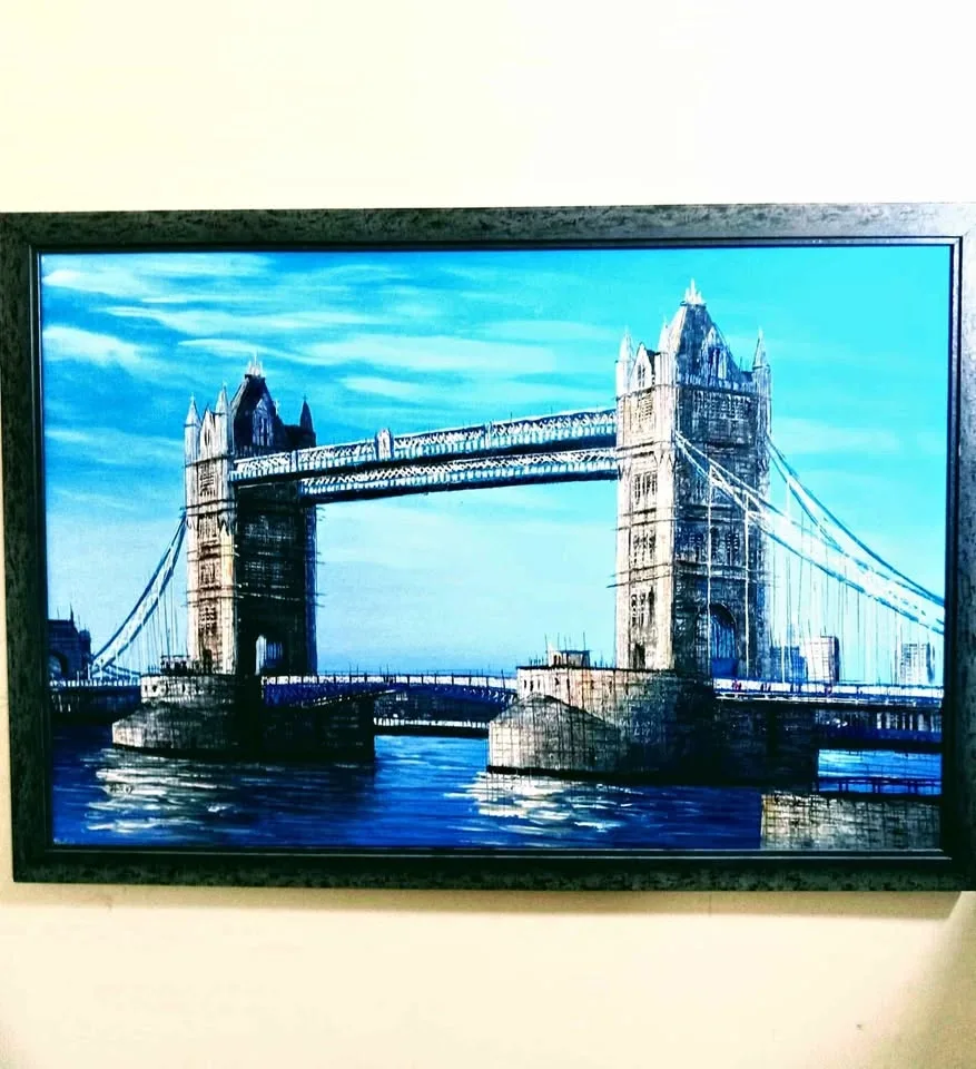Museum Quality Antique Oil Painting - Tower Bridge