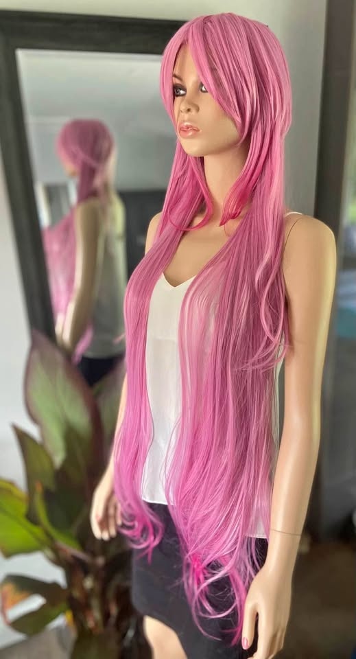NWOT 110cm Ultra Long Pink Anime or Mermaid Wig 284