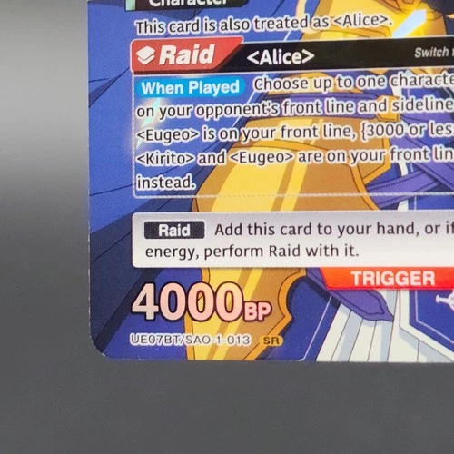 Alice Synthesis Thirty SAO-1-013 Super Rare SR Holofoil - photo 4