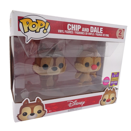 Funko Pop! Disney CHIP and DALE Flocked 2017 SDCC Exclusive