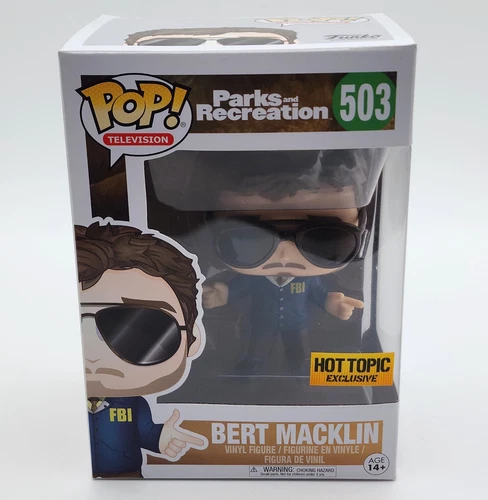 Funko Pop! Parks and Rec Bert Macklin #503 Hot Topic Exclusive