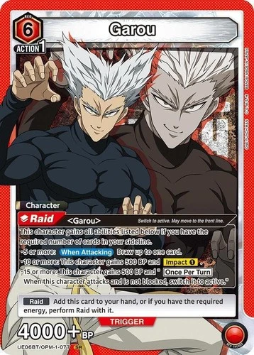 Garou OPM-1-077 Super Rare SR Holo-Foil x4 Playset - photo 2