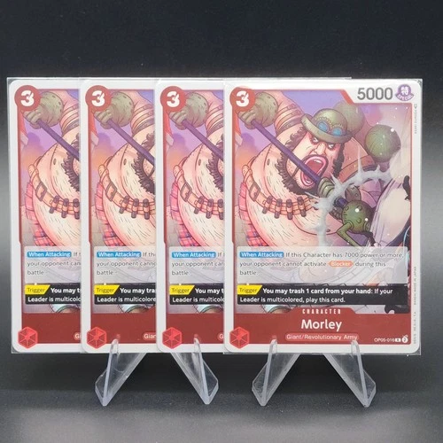 One Piece Morley OP05-016 Rare x4 Playset - Awakening of the New