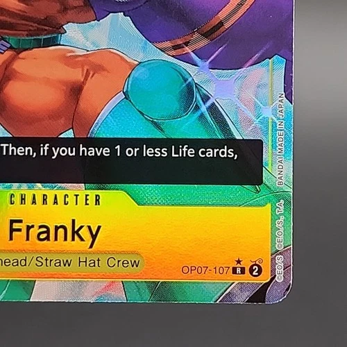 One Piece Franky OP07-107 R* Alternate Art 500 Years Future - photo 5