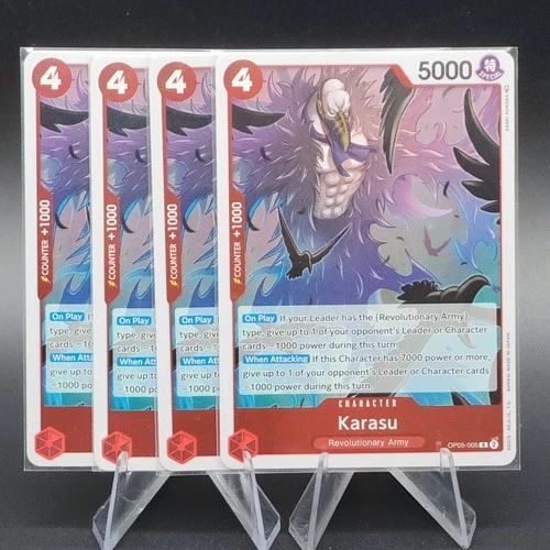 One Piece Karasu OP05-005 Rare x4 Playset - Awakening of the New