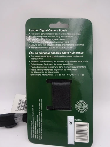 Roots Vintage Style Digital Camera Pouch - Black Leather - Large - photo 3