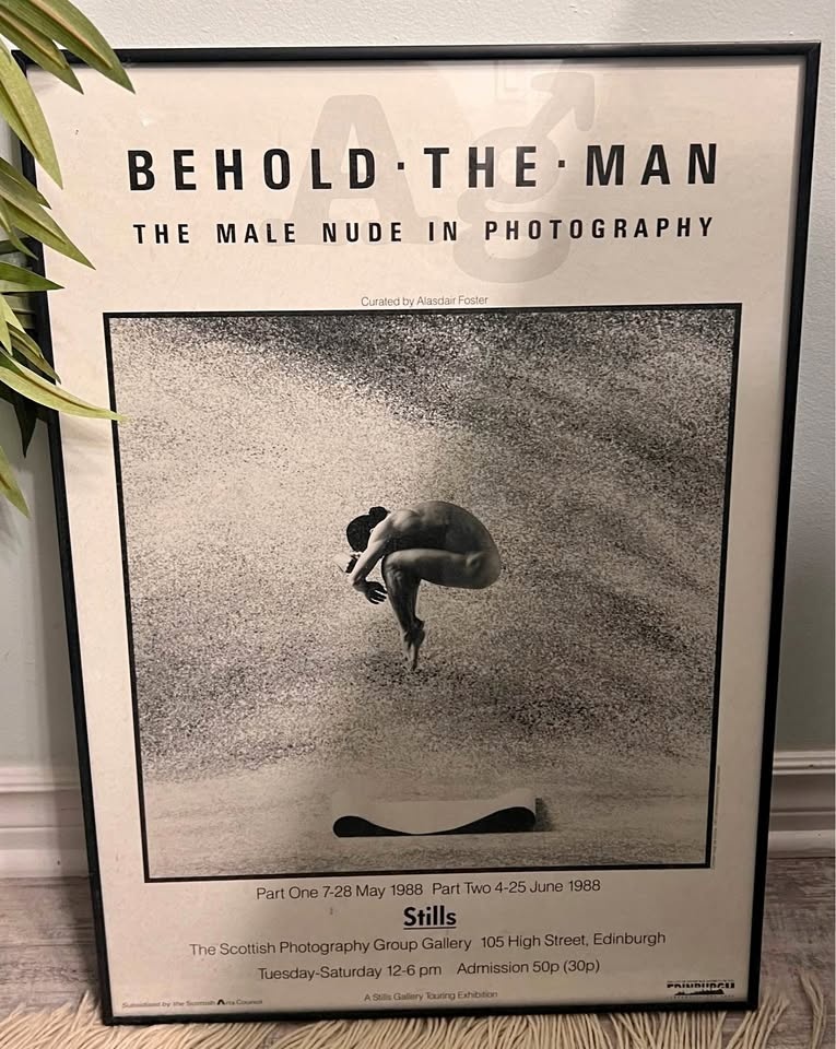Vintage 1988 Photography Exhibition Poster – Behold the Man – Fr