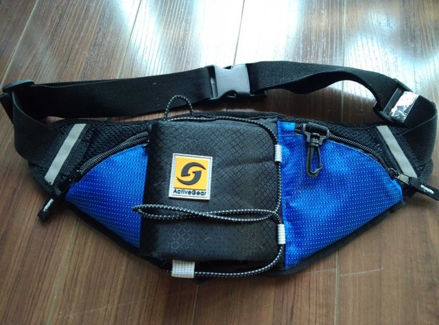 Active Gear Running Fanny Pack w/ Dual Pockets & Bottle Holder