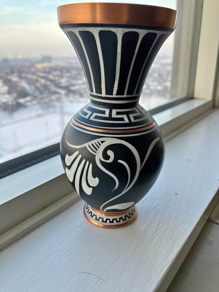 Handmade Copper Greek Vase