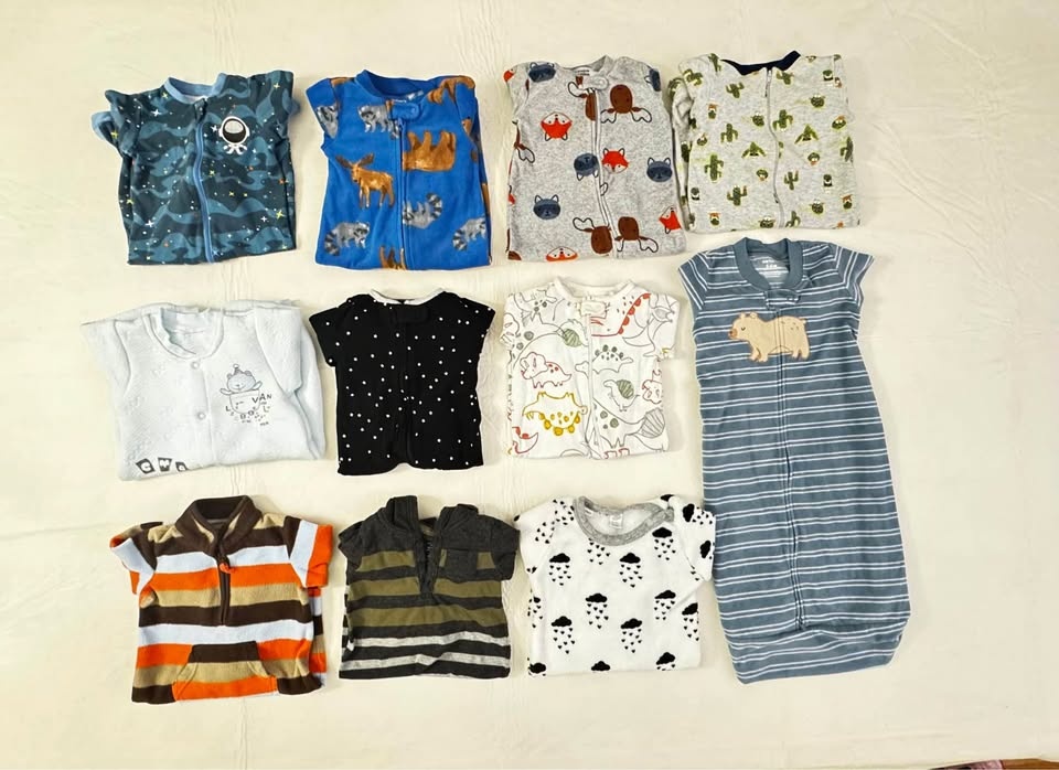 3m - 6m Boys Onesie/ Sleepers 11 items (#51)