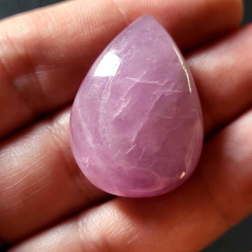Kunzite Crystal Teardrop pendant - photo 3