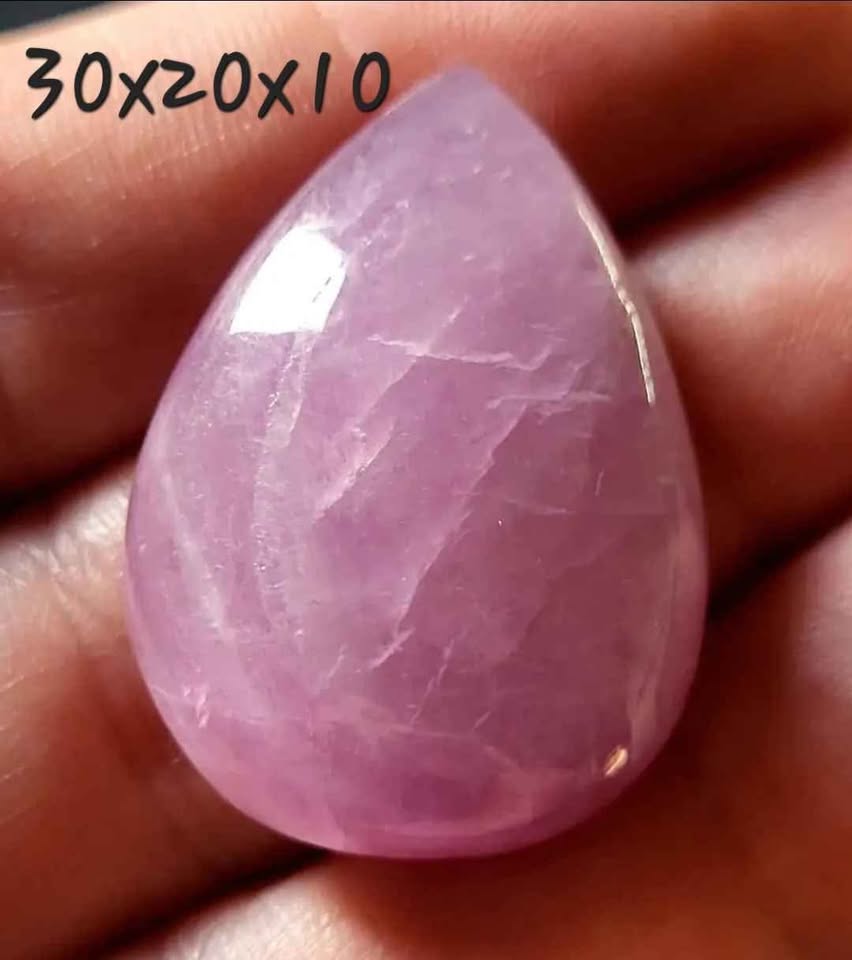 Kunzite Crystal Teardrop pendant - photo 4