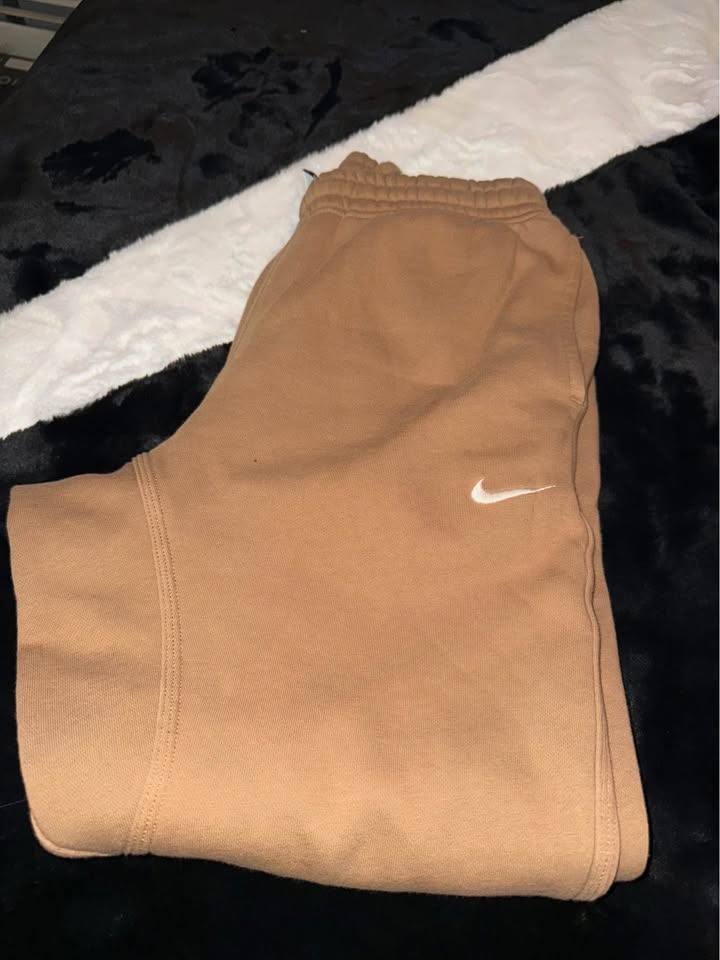 Nike Men's Light Brown Fleece Hoodie & Pants Set - photo 3