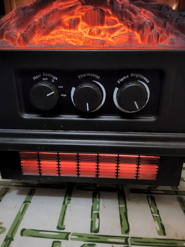 Mainstays 3D Electric Heater Stove with Life-like Flame - photo 5