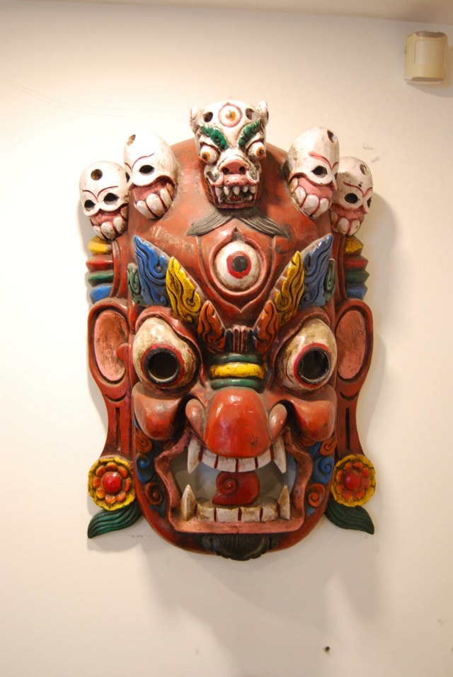 Balinese Mask Large Wooden Wall Art Hanging