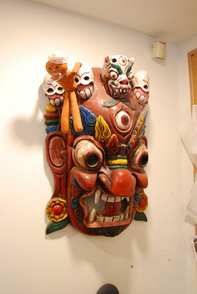 Balinese Mask Large Wooden Wall Art Hanging - photo 3