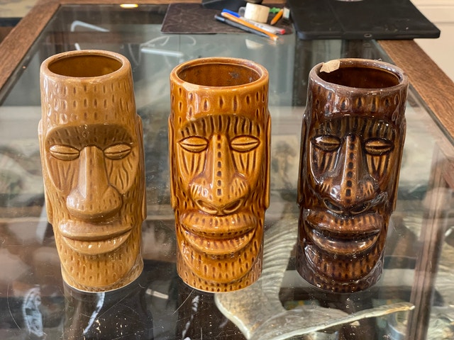 3 Kahiki Mungo Tiki Mugs Columbus Ohio Vintage Retro