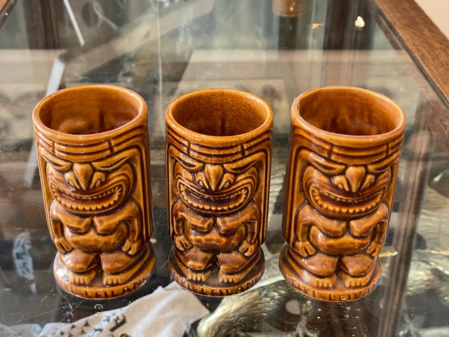 Set 3 Tiki Mugs Leilani vintage retro - photo 2