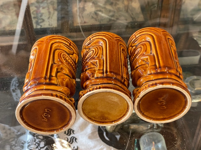 Set 3 Tiki Mugs Leilani vintage retro - photo 3