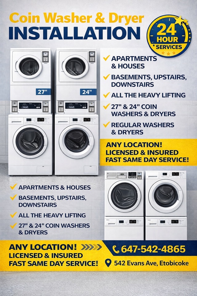 COMMERCIAL WASHER N DRYER INSTALLATION - photo 2