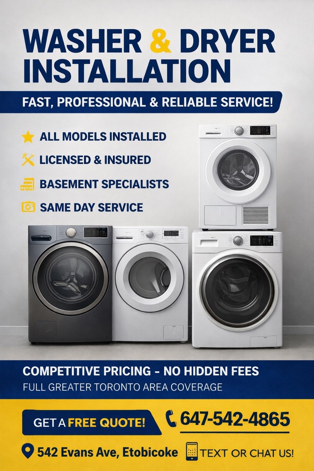 COMMERCIAL WASHER N DRYER INSTALLATION - photo 3