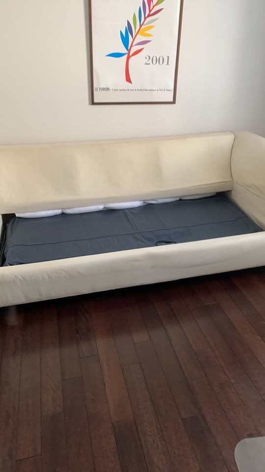 Ivory Pull-Out Sofa Bed - Full Size - photo 4
