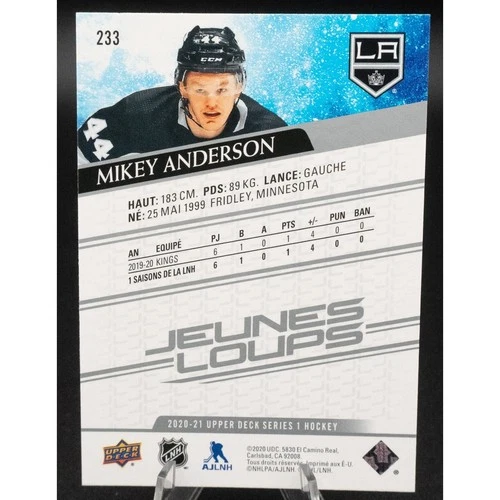 2020 Upper Deck Mikey Anderson Young Guns Speckled Rainbow Foil - photo 5