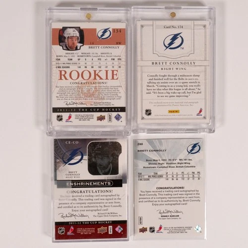Brett Connolly Rookie Collection Upper Deck The Cup Auto Patch J - photo 3