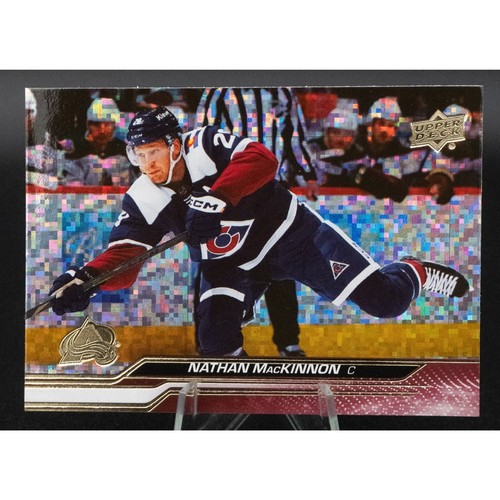 2023 Upper Deck Nathan MacKinnon Speckled Rainbow #42