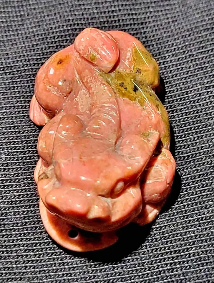 Natural Carved Rhodochrosite Pixiu thumbnail