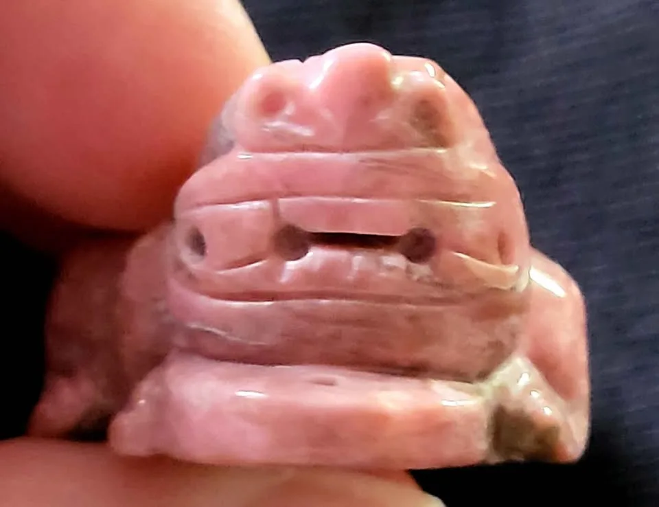 Natural Carved Rhodochrosite Pixiu image indicator(6)