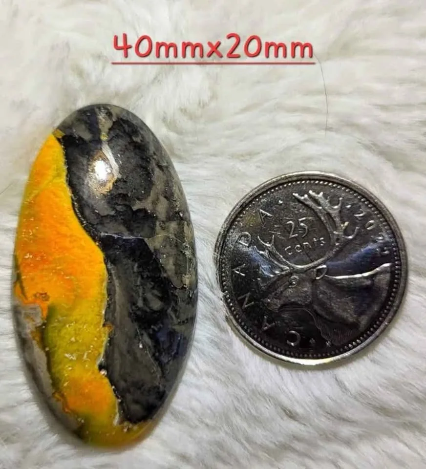 Bumblebee Jasper Cabochons image indicator(4)