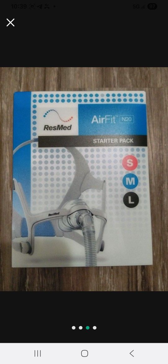 ResMed AirFit N20 Starter Pack S M L Lot Of 2 New - photo 3