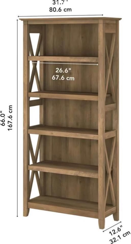 Reclaimed Pine 5-Shelf Bookcase – RH Inspired (Brand New) - photo 3